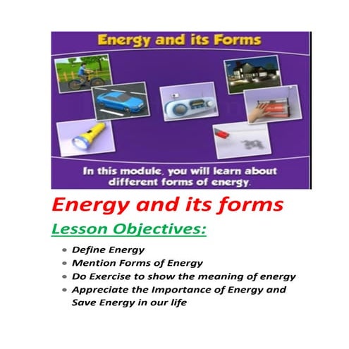 Energy and its forms | PDF