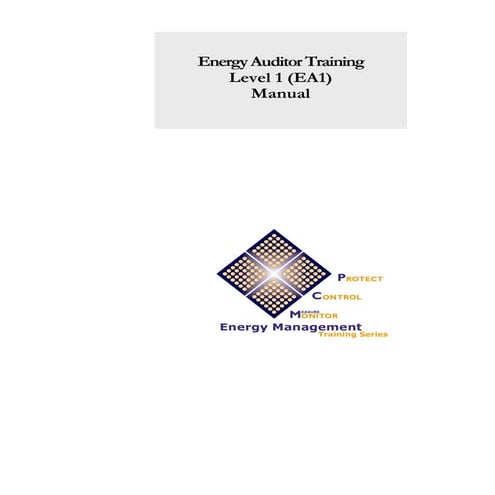 Energy auditor training level 1 (2001)