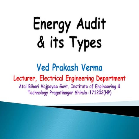 Energy audit  ppt