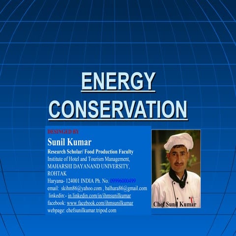 Energy conservation