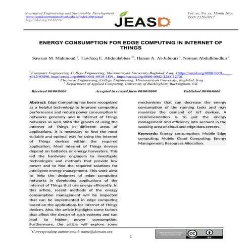 ENERGY CONSUMPTION FOR EDGE COMPUTING IN INTERNET OF THINGS.docx