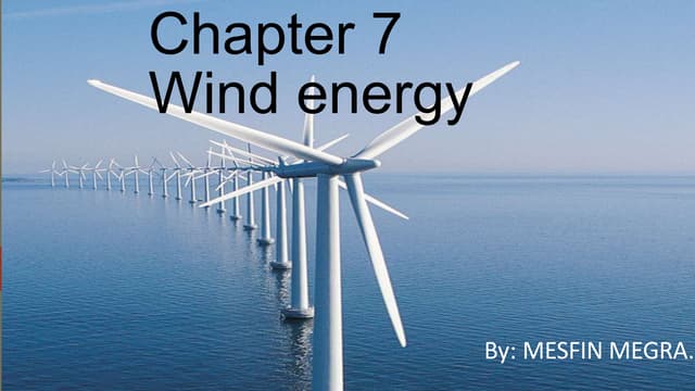 Wind energy