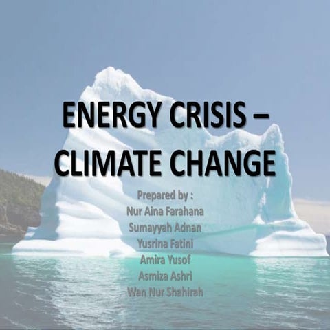 Energy crisis – climate change