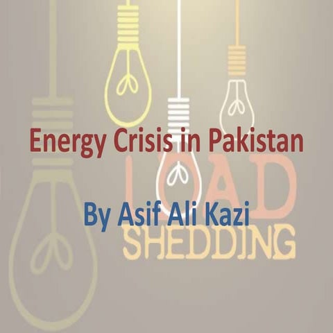 Energy crisis in Pakistan | DOCX