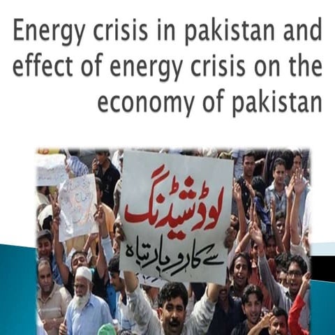 Energy crisis in pakistan and effect on economy | PPTX