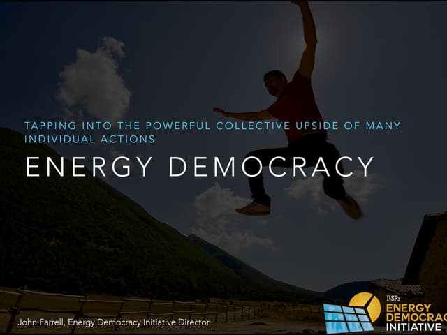 Energy Democracy: How the deciders in the energy system are changing