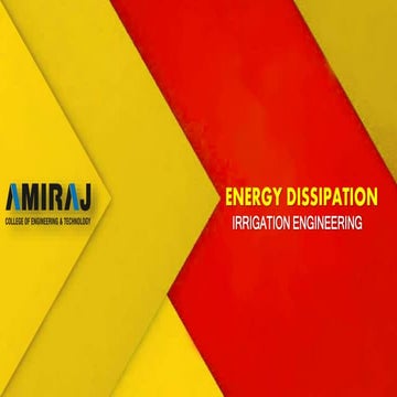 Energy dissipation - irrigation engineering