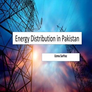 Energy distribution in Pakistan