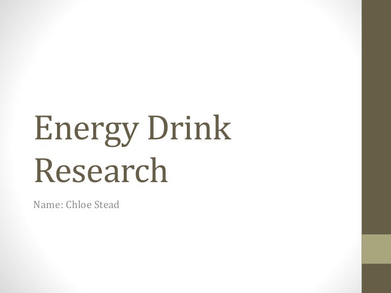 Energy Drink Research