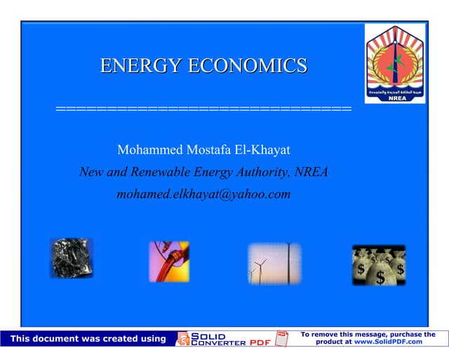 Energy economics 2 seminar