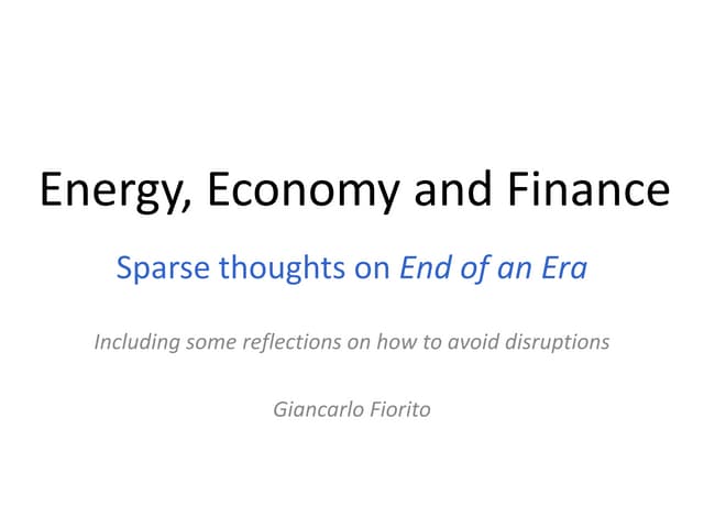 Energy crisis and the economy