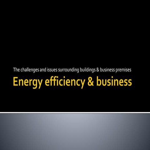 Energy efficiency & business