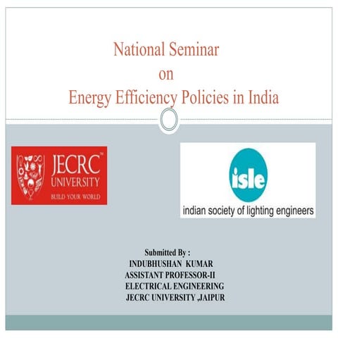 Energy efficiency policy in india