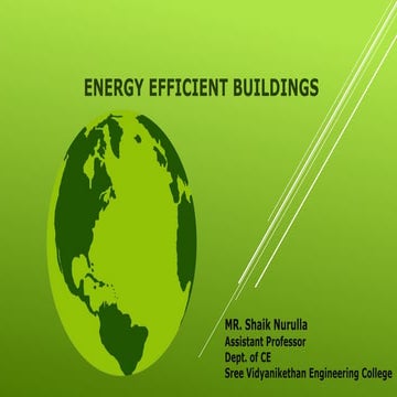 Energy efficient buildings | PPTX