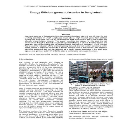 Energy Efficient Garmentfactories in Bangladesh | PDF