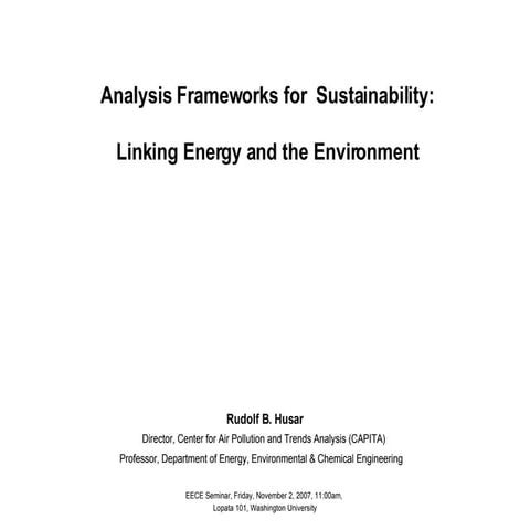 Energy-Environment Integration Framework