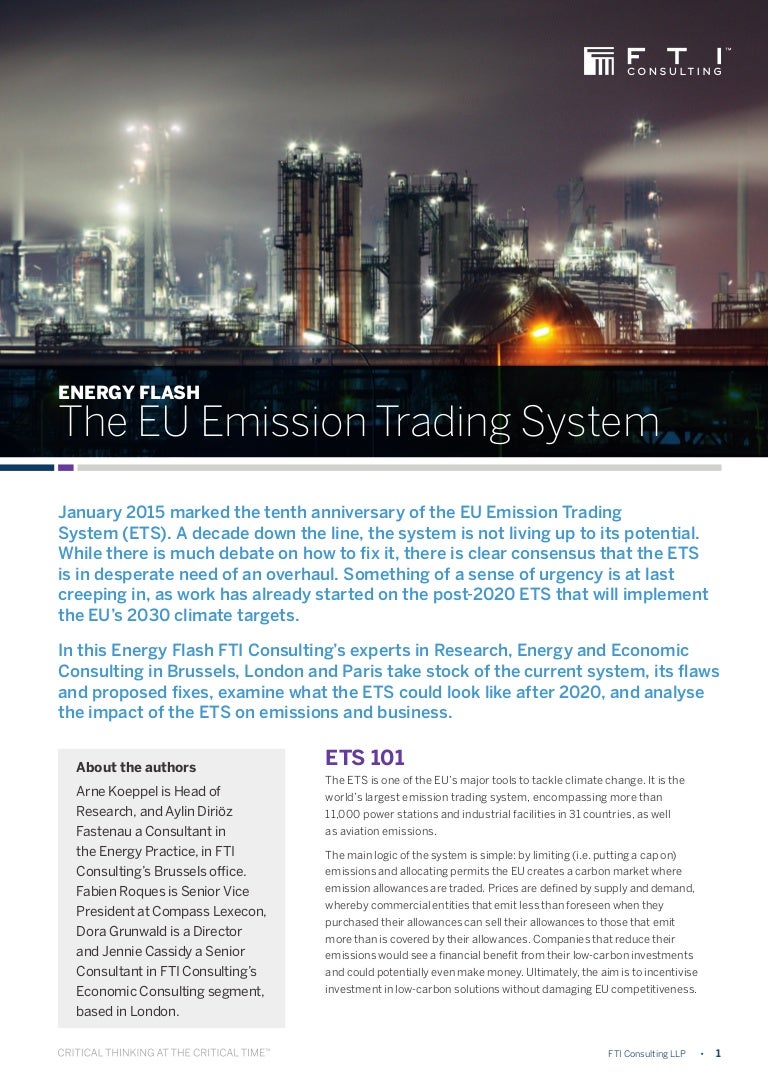 Energy Flash The EU Emission Trading System