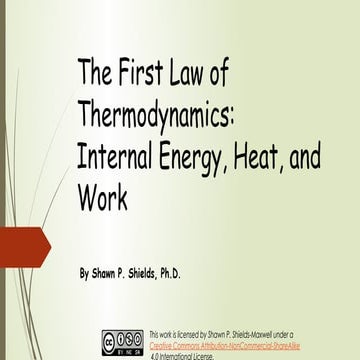 Energy, Heat and Work