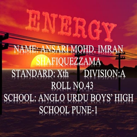 What is energy?  Slide share