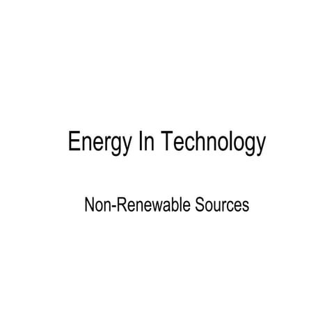 Energy in technology