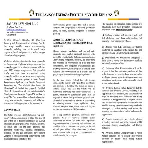 Energy Law Analysis &amp; Impact