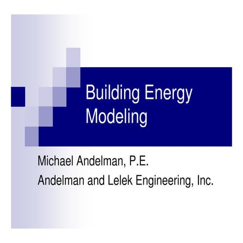 Energy Modeling