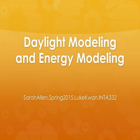 Energy modeling ppt