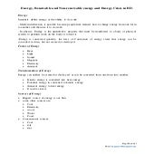 Energy_Renewable and Non Renewable Energy Note