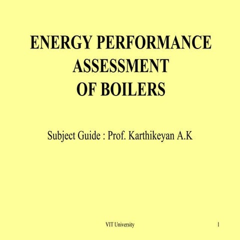 Energy performance assessment of boilers