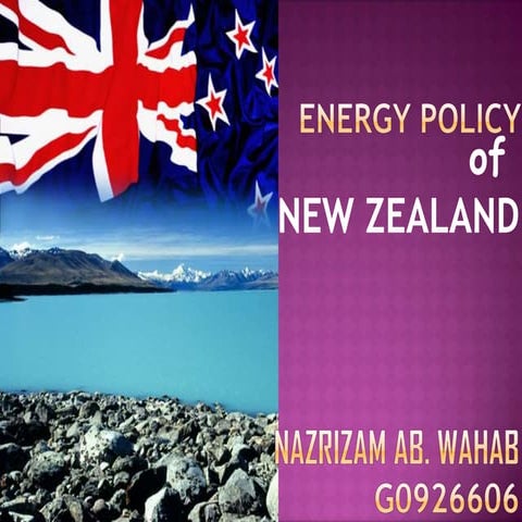 Energy policy : New Zealand