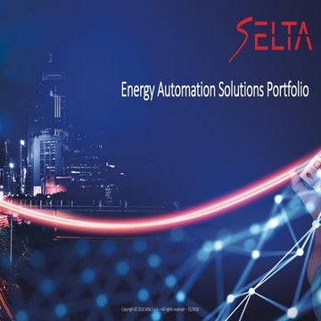 SELTA Energy Automation Portfolio 2018