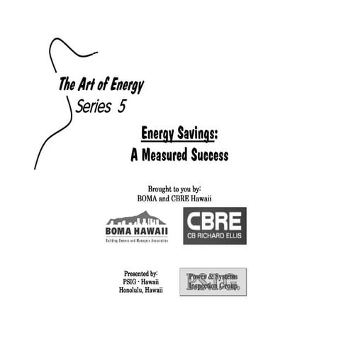 Energy Savings A Measured Success 051110