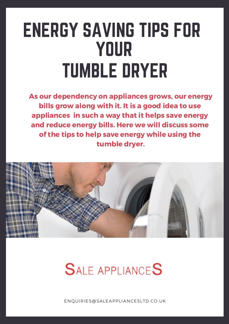 Energy saving tips for your tumble dryer
