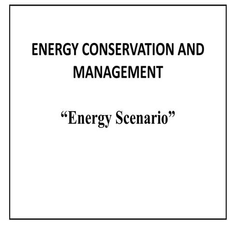 Energy scenario