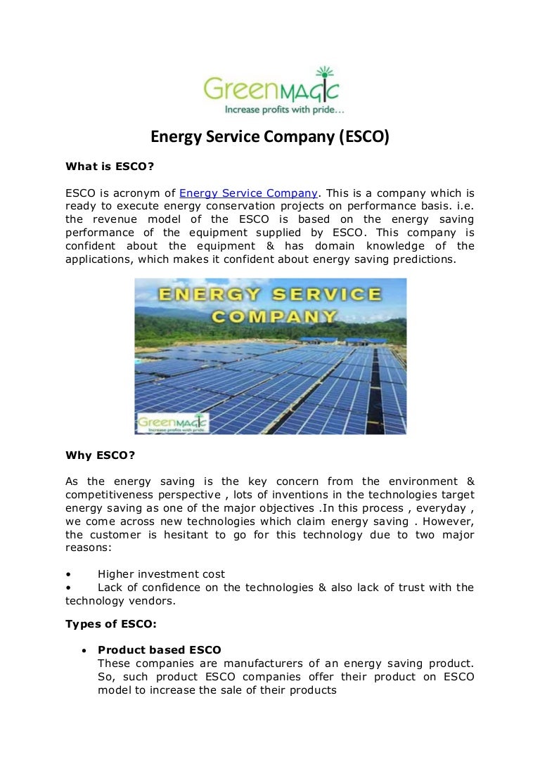 Energy service company