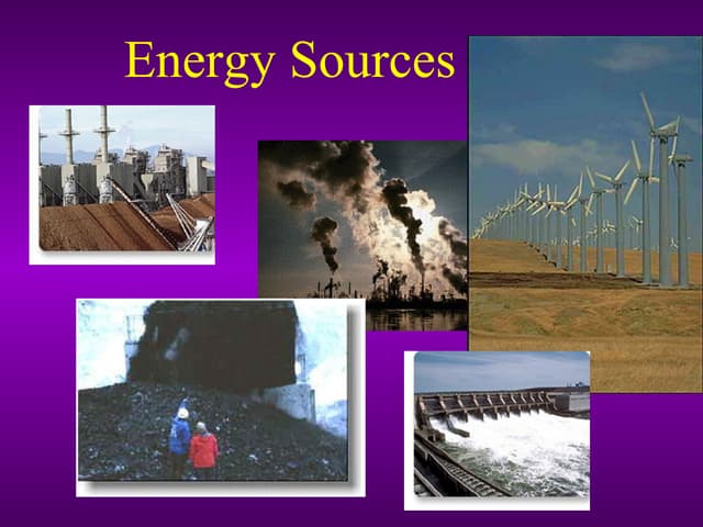 Energy sources, geography
