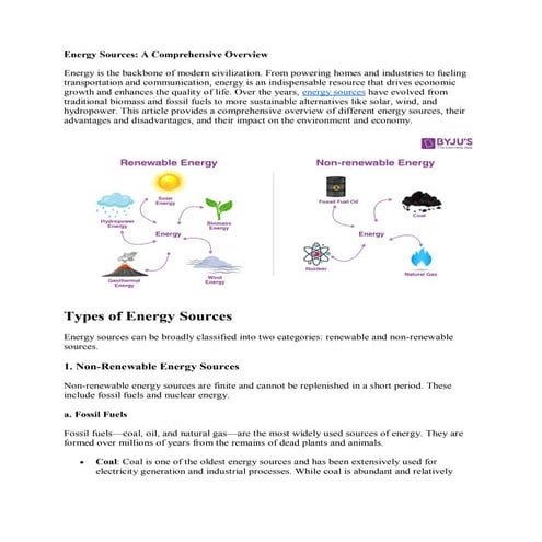 Energy Sources shift toward renewable energy. | PDF