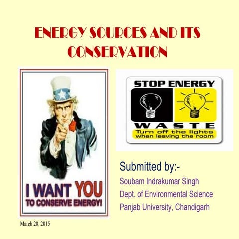 Energy sources and its Conservation