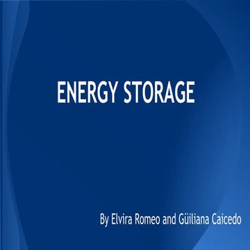 Energy storage