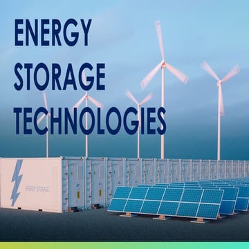 Energy storage introduction | PPTX