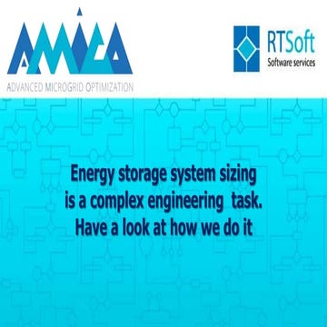 Advanced energy storage sizing case RTSoft