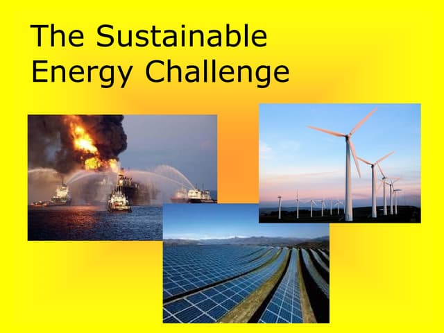 The Sustainable Energy Challenge