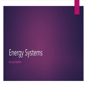 Energy systems | PPTX