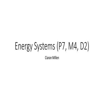 Energy systems