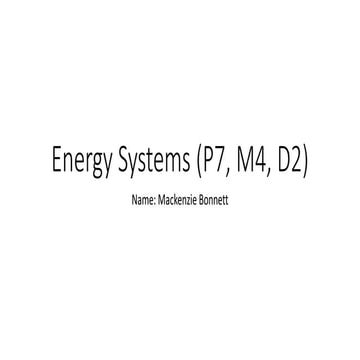 Energy systems (p7, m4, d2) steve