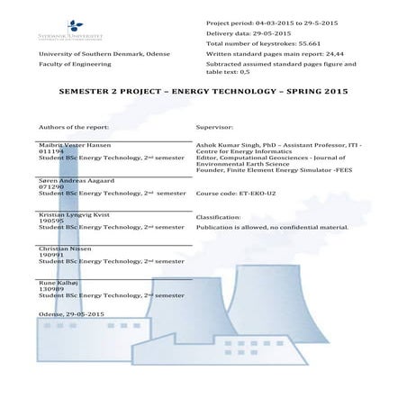 Semester Project 2: Combined Heat & Power Plants - Fynsværket, Block 7
