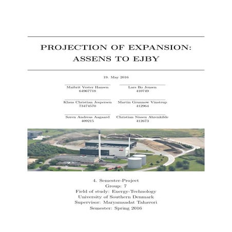 Semester Project 4: Projection of Expansion: Assens to Ejby