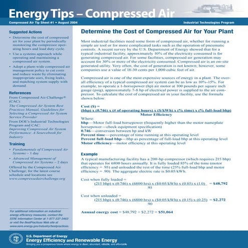 Energy tips   compressed air