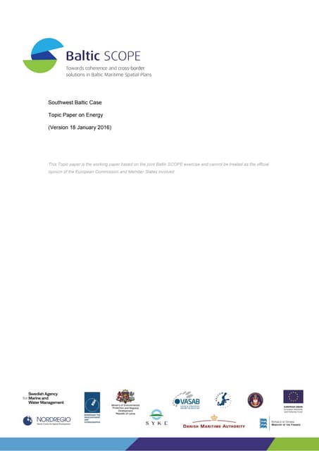 Topic paper (Southwest Baltic Case)...