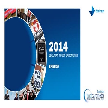 Energy - Edelman Trust Barometer 2014, UK Data